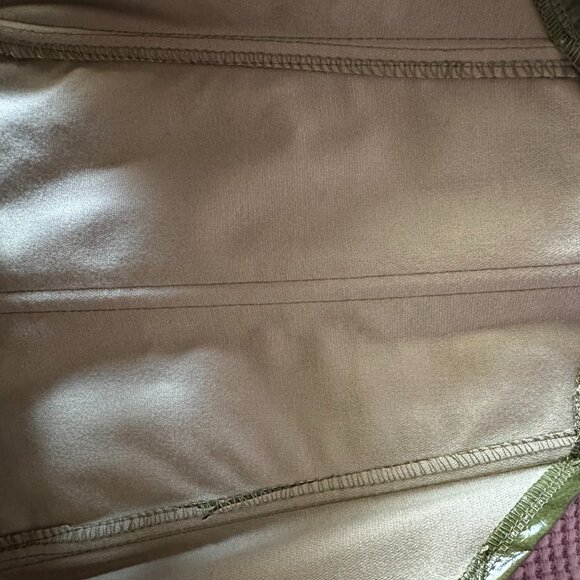 Olive Washed Faux Leather Square Neck Dip Hem Corset (Pretty Little Thing) - Picture 7 of 9